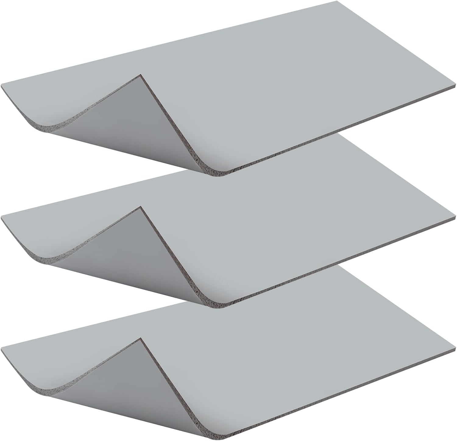 3Pcs Silicone Heat Press Cover Pad, Silicone Hot Pressing Foam Pads, 1/8" X 4" X 8" Double Sided Use Non-Slip Heat Press Mats for DIY Vinyl Hats, Sleeves & Small Items(Color:Grey)