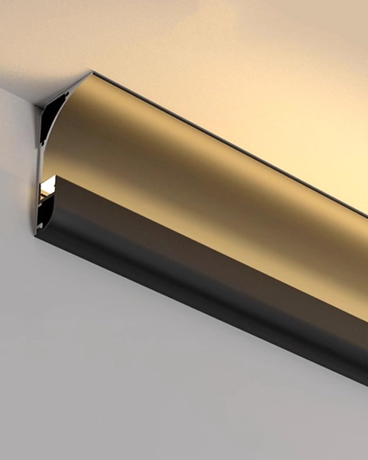 Commercial Linear LED Track Diffuser Set for Ceiling, Floor, Wall Lighting - Indoor Aluminum Light Channel