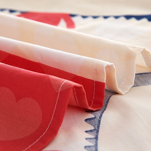 Feuilles de coton anti-transpiration drap lit simple doux - 3