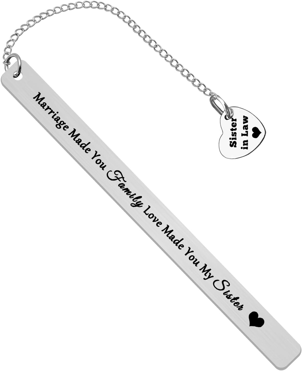 Amazon.com: Sister in Law Gifts Bookmark Marriage Made You Family Love ...