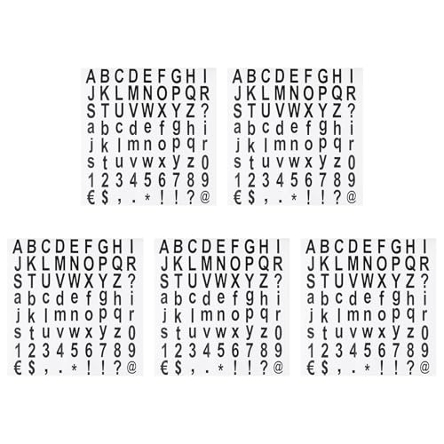 KOMBIUDA PVC�S�������X�e�b�J�[5���Z�b�g �����ƃA���t�@�x�b�g����p�����X�e�b�J�[ ����DIY�A�N�Z�T���[ �؂蔲���� ���b�s���O�����p�V�[