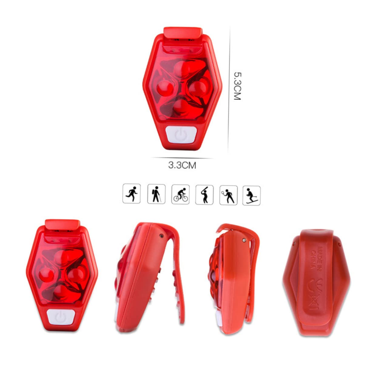 ibasenice Led Camping Lamp Night Running Lights Bike Tail Light Easy Use Random Color