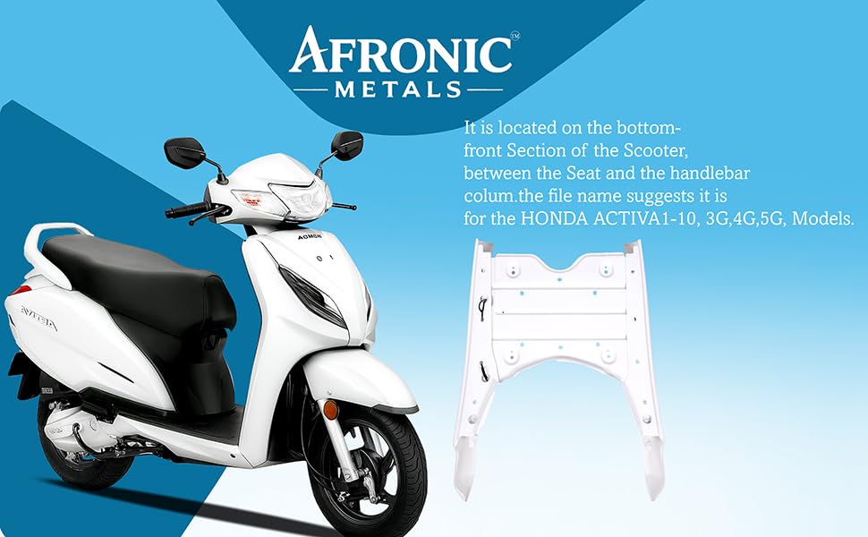 Image of Floor Platform for Honda Activa 1-10,3G,4G,5G | ABS Material | Compatible Scooter Floor Body Panel | Pearl Amazing White