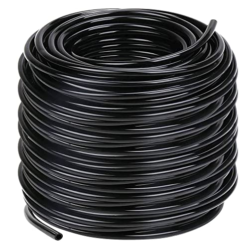 Hourleey Blank 200 FT Distribution Tubing Irrigation Drip Hose, 1/4 Inch Drip Line