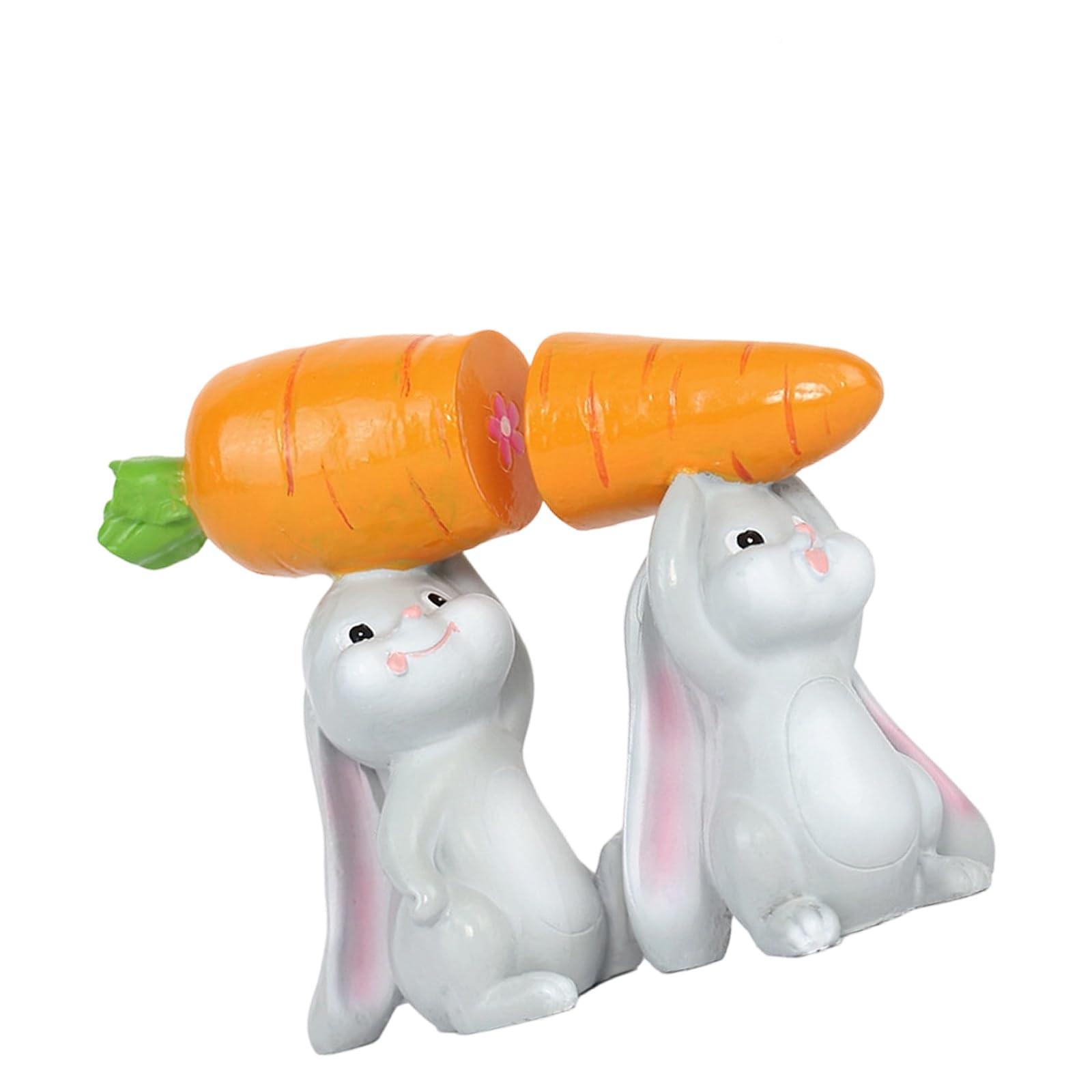 LUCKGONI Easter Bunnies Figurine Resin Rabbits Statue Moderns Art Spring Home Decors,Easter Decorations Decorative Ornament