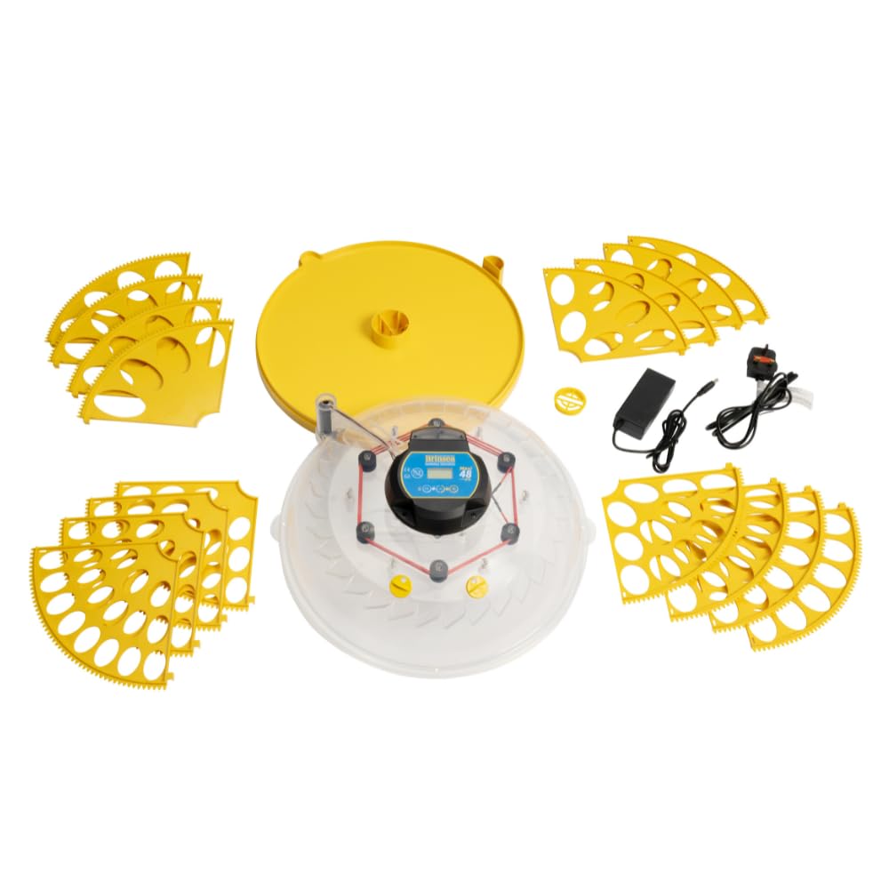 Brinsea Maxi 48 EX 48 - Incubadora de huevos fabricada en Reino Unido, calidad premium, giro totalmente automático y control de humedad automático integral, incluye alarmas digitales y enfriamiento de
