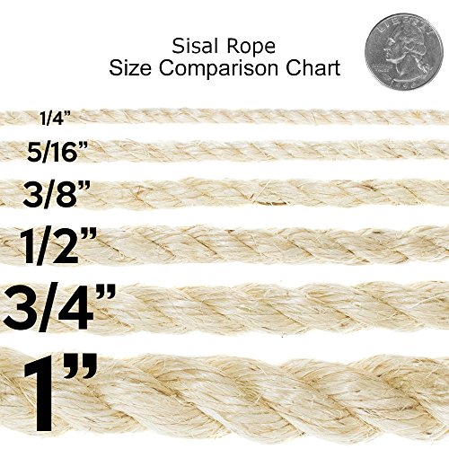 Cuerda de Sisal Natural para Rascador de Gatos 25 ft 3/8 in miniatura 4