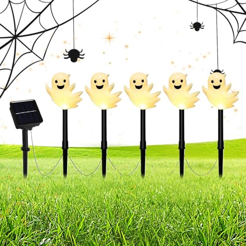 Luces de estaca de Halloween: decoración solar impermeable para evitar cables en el jardín 8