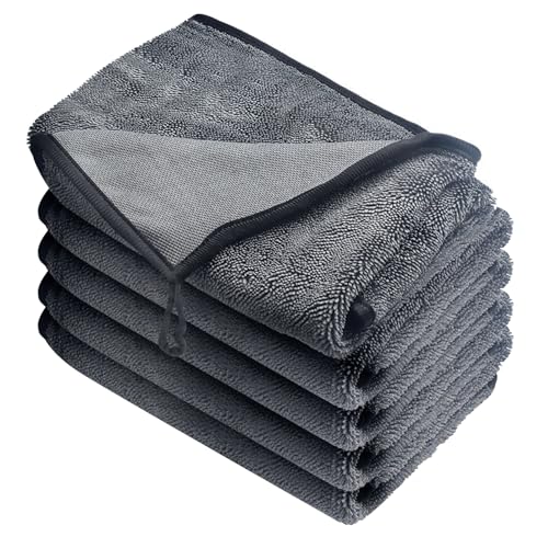 Mucek 5 Stück Shiny Bath XXL Trockentuch, Shiny Wipes Tücher original, Fast Dry Trockentuch 40x60cm, Duschkabinen Tuch zum Wasser Abziehen in Dusche und Bad, Haushalt Saugstarkes