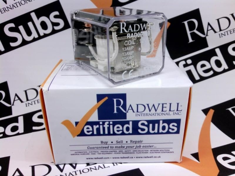 RADWELL Verified Substitute KUP-11D15-12-SUB 13A 2PDT Plug in Relay, 12VDC