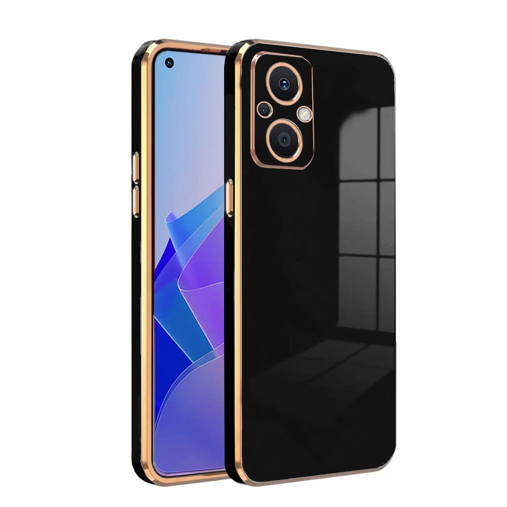 KARWAN®️ Luxury 6D Chrome Back Cover Case Compatible for Oppo A96 |Slim Shockproof Soft TPU | Raised Lips Protection | Camera Protection | Stylish Back Case and Cover | -Black (B0BSV751M5) Amazon Price History, Amazon Price Tracker