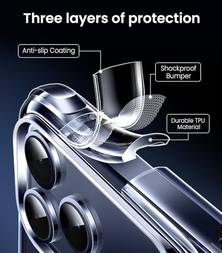 Image of Mkeke for iPhone 17 Pro Max Case Clear, [Not Yellowing] [Military-Grade Drop Protection] Protective Clear for Apple 17 Pro Max Case with Shockproof Bumper 2025