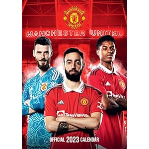 Manchester United FC 2023 Calendar, Month To View A3 Wall Calendar, Official Product (The Manchester United FC A3…