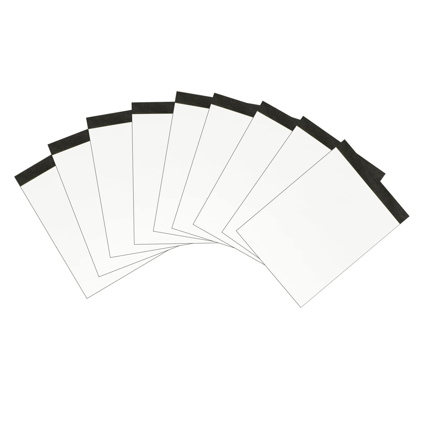 Landre 100050639 Notebook Without Cover, DIN A6, 50 Pages, Blank 60 g/m² Fine, Wood-Free Writing Paper, Grey Spine-Lined, Perforated, Pack of 10 Notepad Without Cover, DIN A6, 50 Pages, Chequered