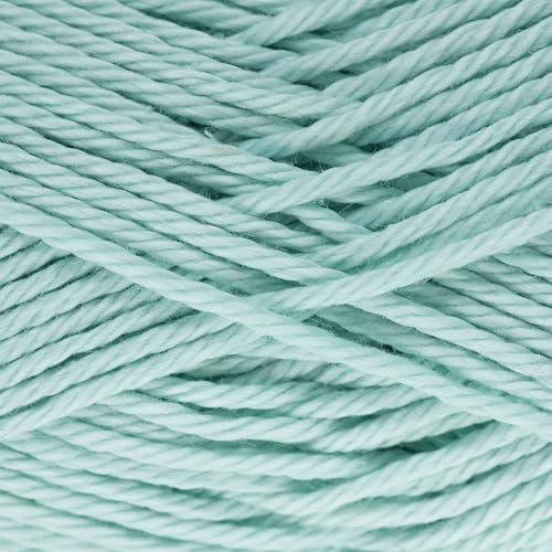 Image of Estako Royal Cotton, (4 Skeins Pack) 100% Mercerized Giza Cotton Yarn, Soft, Super Fino for Crochet and Knitting (4 x 1.76 Oz) / (4 x 137 Yrds) (5082 - Mint Green)