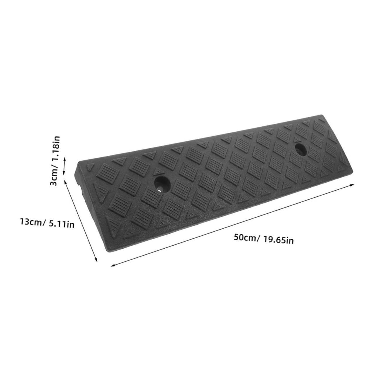 MUCKLILY 2pcs Indoor Step Mat Indoor Wheelchair Portable Wheelchair Ramp Scooter Ramp Bike Ramp Bike Ramps Driveway Ramps for Low Cars Car Step Rhino Ramps Black Plastic
