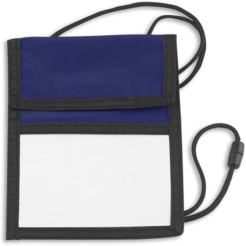 Miniatura 3 de Combo de soporte para insignia de evento y cordón separable, soporte para insignia de nombre con trabillas para bolígrafo y bolsillo con cremallera,