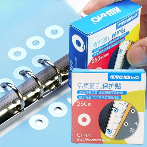 Lochverstärker, 1000 Stück Lochverstärker Selbstklebend, Lochverstärker Selbstklebend Transparent, Locherschutz aus Loseblattpapier, Seitenverstärkungsaufkleber für Büro, Schule, Heimbedarf