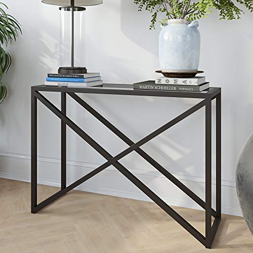Image of Calix 42'' Wide Rectangular Console Table in Blackened Bronze