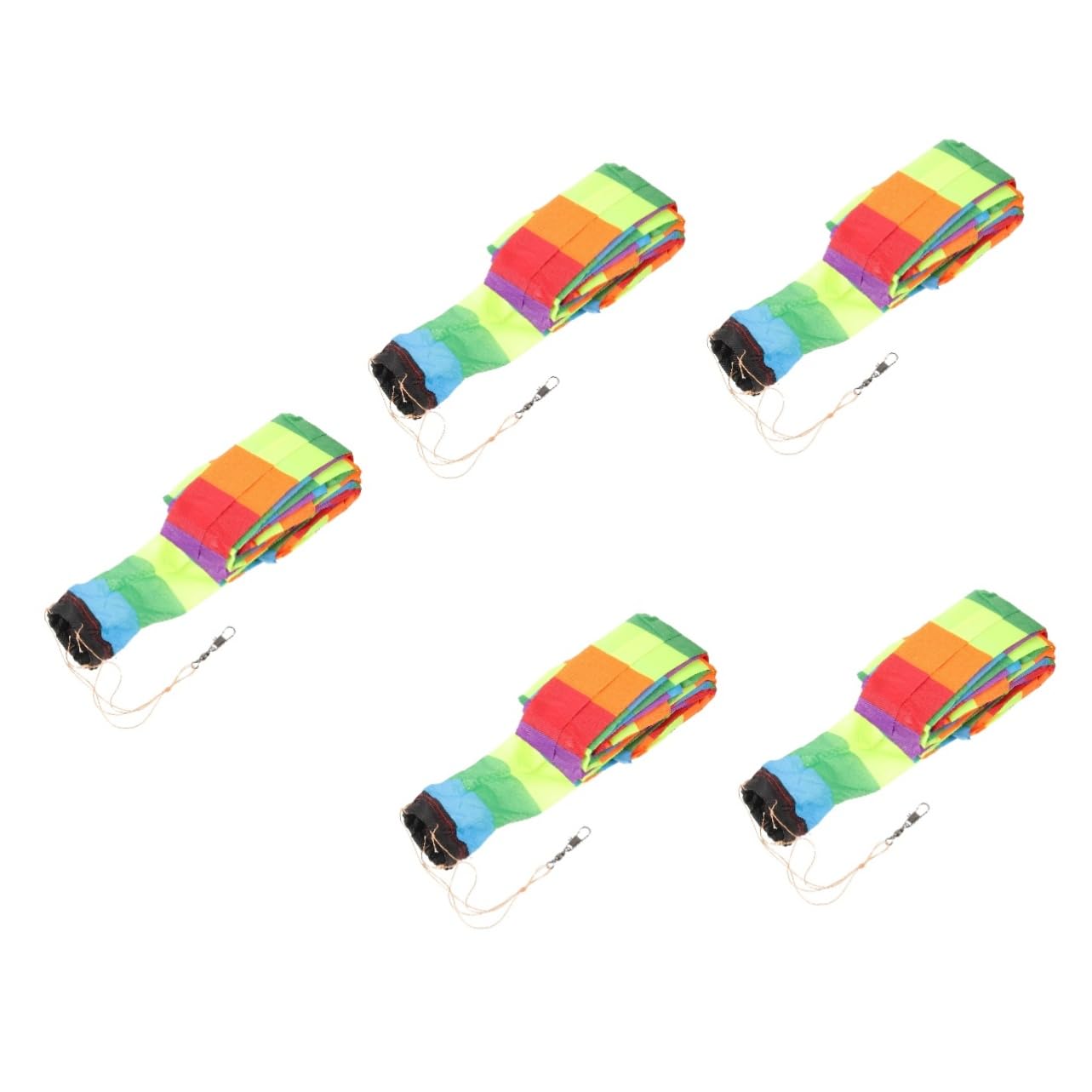 POPETPOP 5pcs Rainbow Streamer Kite Tail Attachable Kite Decorations for Boys and Girls Outdoor Fun