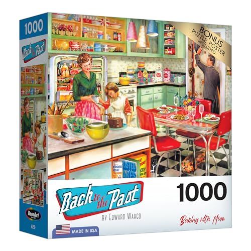 RoseArt Back to The Past Baking with Mom 1000 Piece Jigsaw Puzzle - image 1