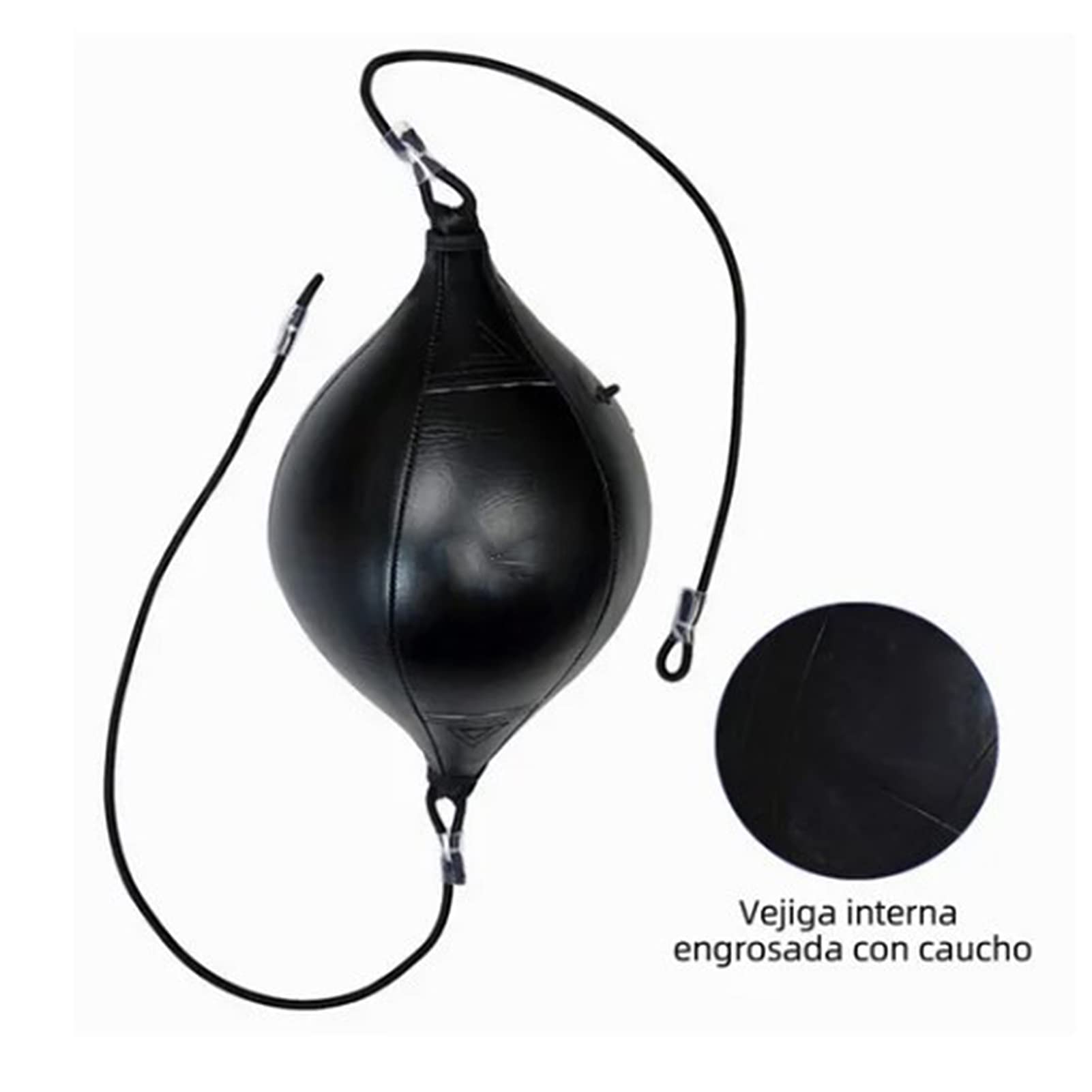 Double End Striking Ball, PU Leather MMA Training Ball with Reinforced Elastic Rope for Home Workouts,Human