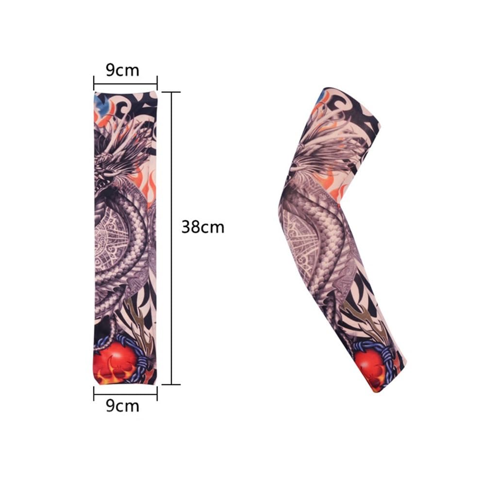 1 x Unisex-Sommer-Tattoo-Armstulpen für Herren, Unisex, Damen, Sonnenschutz, Arm-T-Shirt, UV-Schutz, Hip-Hop, Punk, Slip-On-Tattoo, 11,5 Stück, 11, One size