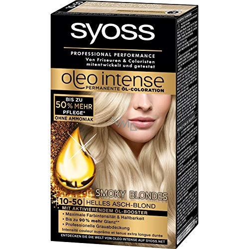 SYOSS Oleo Intense Permanent Oil Color Professional Performance Free AMMONIA 10-50 Ashes Blond