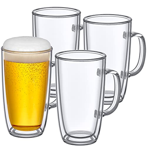 Amazing Abby - Appalachians - isolierte Biergläser aus Kunststoff (4 Stück), doppelwandige Bierkrug, wiederverwendbar, BPA-frei, bruchsicher, spülmaschinenfest, perfekt für Pool, Outdoor und mehr Cover