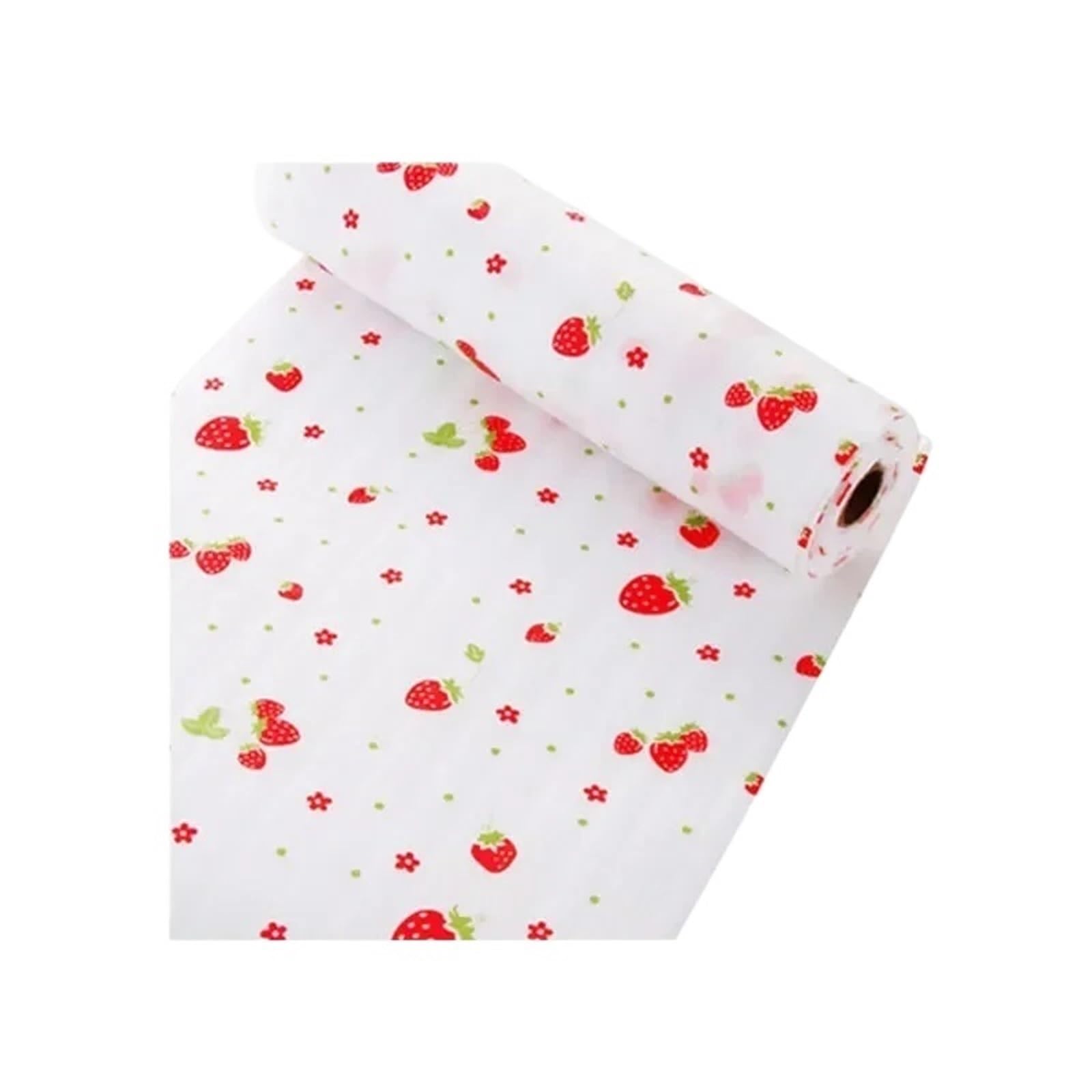 Wkładki do szuflad kuchennych, Zestaw wkładek do wycieraczek szuflad wielokrotnego użytku, 2 sztuki, wielokolorowe, 300x30 cm(Strawberry White)