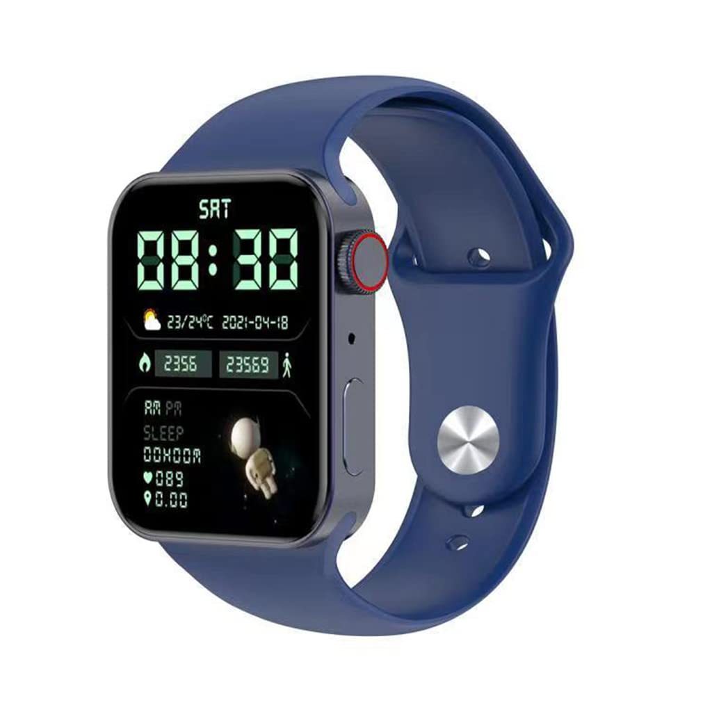 CRUSH GK WO 7 Bluetooth Calling Smartwatch with SpO2 & 1.82” Colourful Screen with Blood Oxygen Monitoring, Continuous Heart Rate, Full Touch & Multiple Watch Faces Smart Watch for Men & Women (Blue)