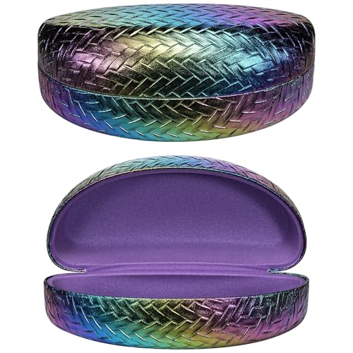molshine Hard Shell Sunglasses Case Classic Glasses Case for Sunglasses and Eyeglasses (Purple)