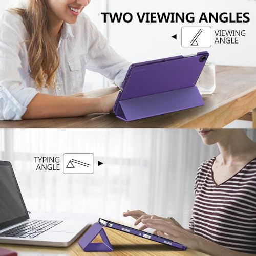 Image of MoKo Case for Galaxy Tab A9+ /A9 Plus 11 inch 2023, Slim Stand Protective Smart Cover with Hard PC Translucent Back Shell for Tab A9 Plus Tablet (SM-X210 /X216 /X218), Auto Wake /Sleep, Purple Violet
