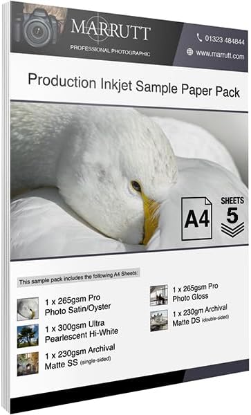 Marrutt A4 Inkjet Photo Paper Sample Pack (Limited to 1 per Customer)