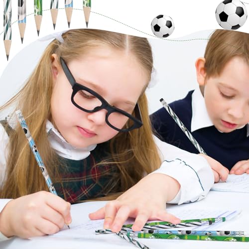 CCINEE Lápices de fútbol pack x48 para niños miniatura 4