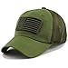 The Hat Depot Low Profile Tactical Operator with USA Flag Patch Buckle Cotton Cap (USA- Olive)