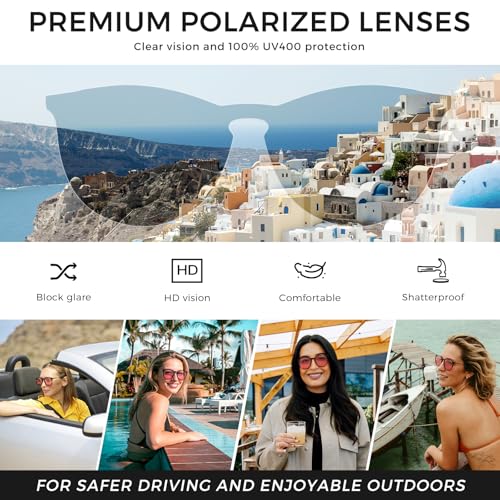 Image of SUNGAIT Premium Vintage Round Sunglasses for Women Men Classic Retro Style
