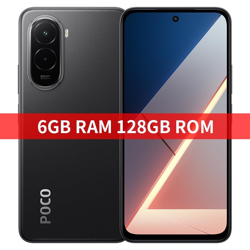 XIAOMI Poco M7 4G NFC, Negro, 6 GB + 128 GB Smartphone, Batería