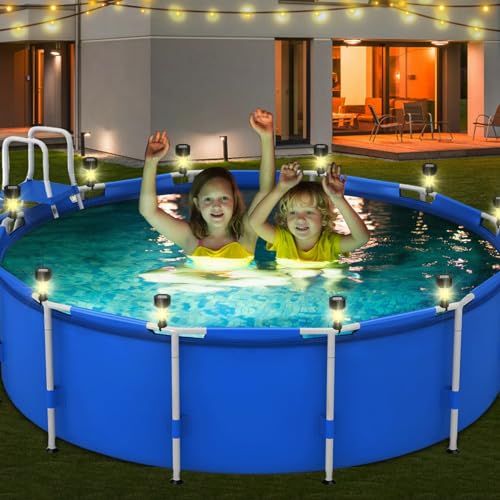 Niuyhe POOL SOLAR LIGHT-6PCS Solar Framed Pool Light, Pool Enclosure Lighting For Above Ground Pool, 6 Pack Garden Fence Outdoor Waterproof Solar Lights At Night thumb #6