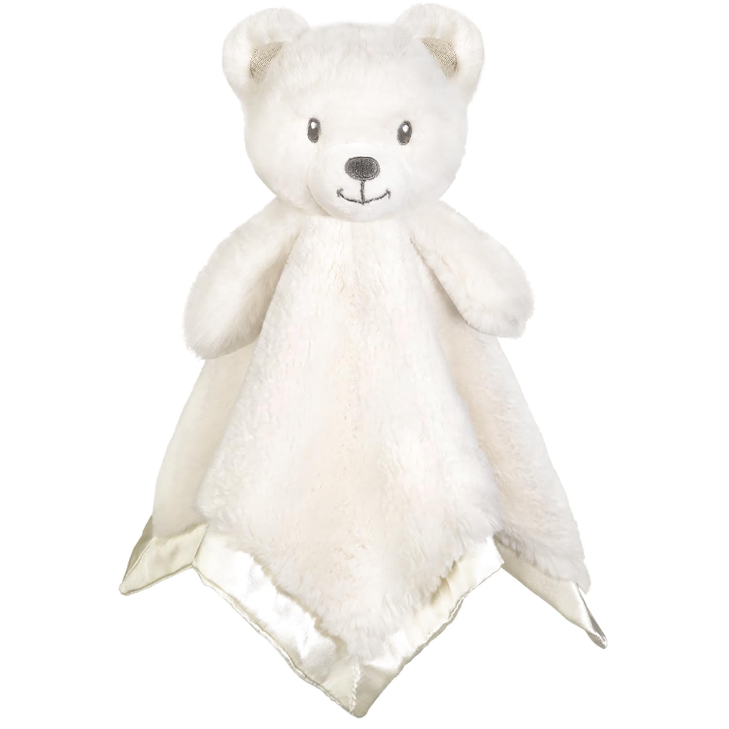 BEILIMU Bear Security Blanket Soft Baby Lovey Fluffy Blanket Unisex Lovie Snuggle Toy Baby Bear Stuffed Gift for Newborn, Boys and Girls, 16 Inch