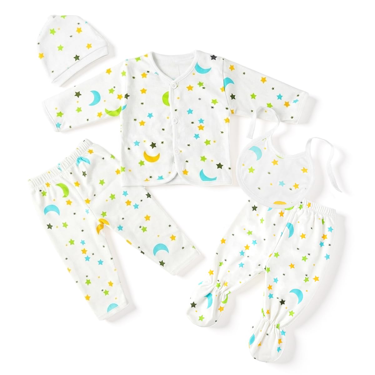snowie soft SNOWIE SOFT® 5Pcs Set Dinosaur New Born Baby Clothes 0-3 Months with Cotton Long Sleeve Top and Pants, Gloves, Socks, Bear Ear Hat, Infant Clothes 0-3 Months New Born Baby Gifts Shower Gift-picture-5