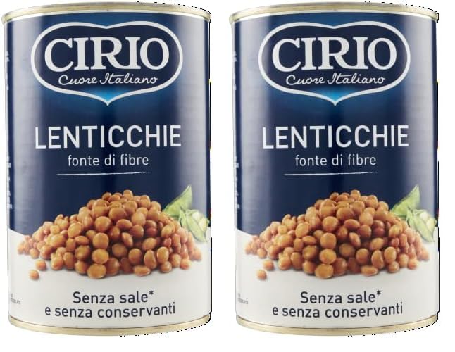 Cirio Lenticchie con un Tocco di Pomodoro, 410g (Confezione da 2)