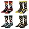 FREEGUN Chaussette Homme Goldorak, Chaussettes Homme Fantaisie (Lot de 4), Jaune Taille 43/46