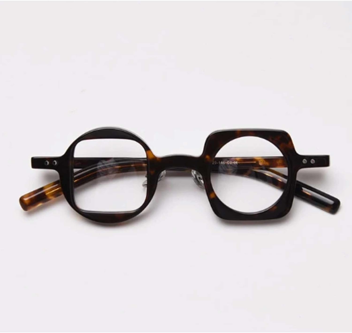 BKEKM Montures de Lunettes en Acétate Asymétriques Créatives Unisexe avec Lentilles Décoration Parfaite Ultra-Léger