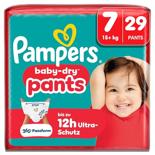 Pampers Baby-Dry Pants Größe 7 29 Stück 15kg+ 360 auslaufsichere Passform für Tag und Nacht