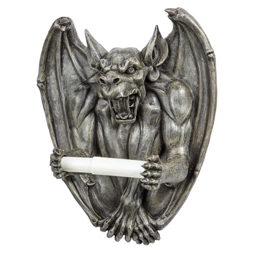 Toilet Paper Holder - Flush The Gargoyle Gothic Bathroom Decor - Toilet Paper Roll - Bathroom Wall Decor