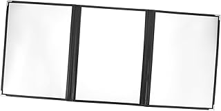 FUOYLOO 1 Peça Pasta De Receita Caderno Dourado Caderno Em Branco Suporte De Plástico Estilo Café Menu Barra De Menu Para Menu De Casamento Preço Shell Separador De Pvc Fichário De Menu