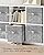 SONGMICS Storage Cubes, 13-Inch Non-Woven Fabric Bins with Double Handles, Set of 6, Closet Organizers for Shelves, Foldable, for Clothes, Cattail Gray UROB033G01