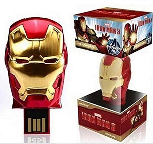 Clé USB Disque U Memory Stick Flash Drive Avengers série Super héros Disque Flash USB Disque U Cadeau de Mode personnalisé 4 à 128 Go (64 GB, Iron Man 3)