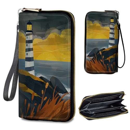 Image of Womens Wallet PU Leather Wristlet Wallets for Women, Large Capacity Lady Fashion Wallet Card Holder Zipper Wallet